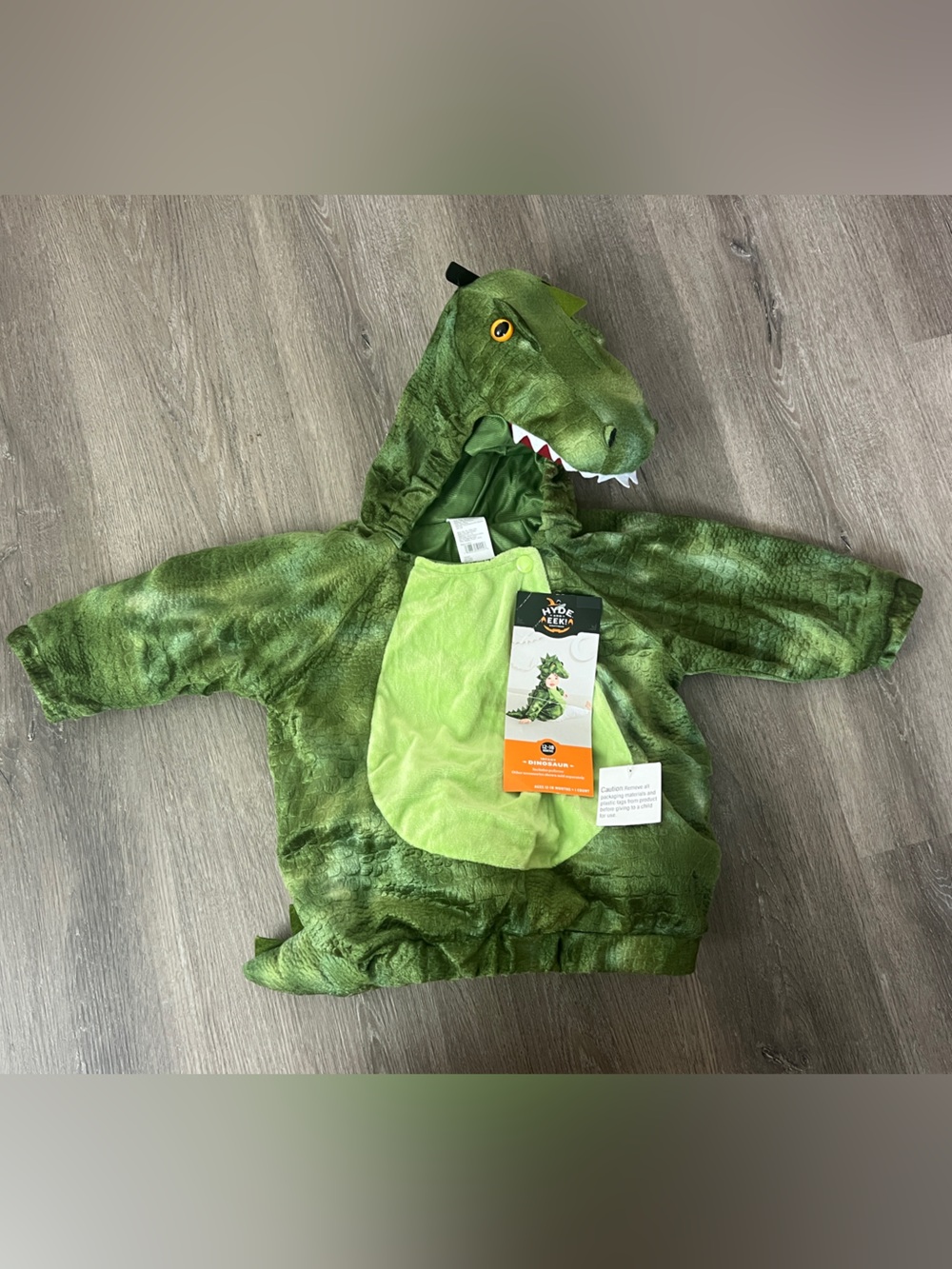 NEW Hyde & EEK! Infant Green Dinosaur Halloween Costume Pullover 12-18 Months